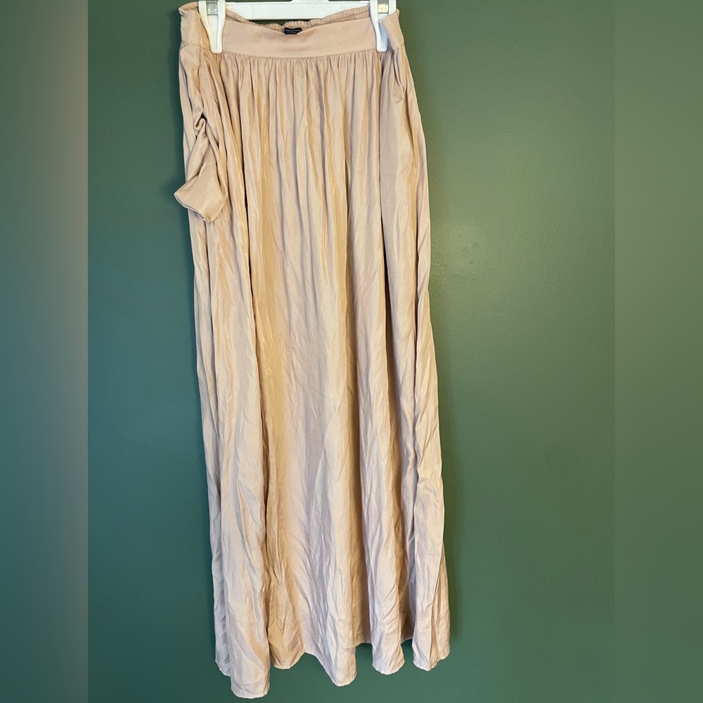 America Eagle Silky Blush Maxi Skirt